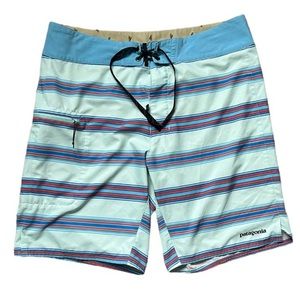 Patagonia Mens Tarkin Striped Boardshorts Size 32